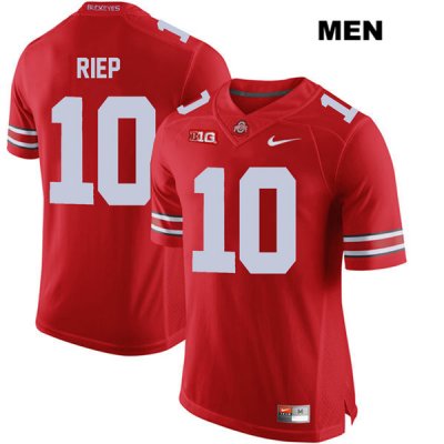 Men's NCAA Ohio State Buckeyes Amir Riep #10 College Stitched Authentic Nike Red Football Jersey SG20V78FB